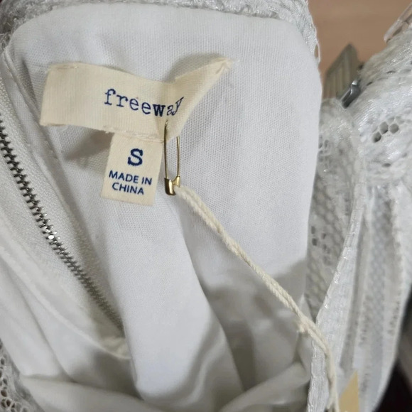 NWT Freeway Women's Satin‎ Metallic Pleated A line Skirt swing Midi with zipper - Picture 6 of 8